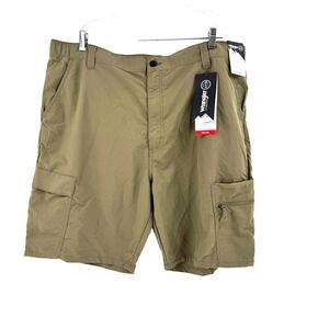 NEW Wrangler ATG Peak Cargo Hiking Shorts Men's 42 Brown Outdoor Camp Gorpcore